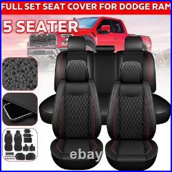 Full Set Car Seat Cover Leather For 2009-2021 Dodge Ram 1500 2010-2021 2500 3500