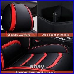 Full Set Car Seat Covers for Chevrolet Chevy Camaro 1999-2021 Leather Black red
