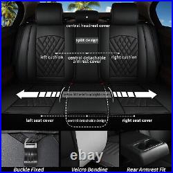 Full Set For 2011-2020 Ford Fusion Car 5 Seat Cover Cushion Fuax Leather Black