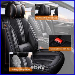 Full Set For Lincoln MKS 2009-2016 Car Front&Rear 5-Seat Cover Pad Fuax Leather