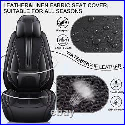 Full Set For Lincoln MKS 2009-2016 Car Front&Rear 5-Seat Cover Pad Fuax Leather