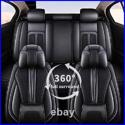 Full Set For Lincoln MKS 2009-2016 Car Front&Rear 5-Seat Cover Pad Fuax Leather