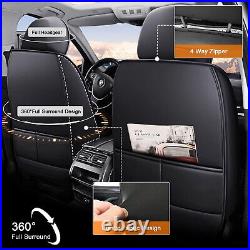 Full Set For Lincoln MKS 2009-2016 Car Front&Rear 5-Seat Cover Pad Fuax Leather