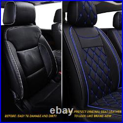 Full Set Leather Car Seat Cover For Chevy Silverado GMC Sierra 1500 2007-2022 US