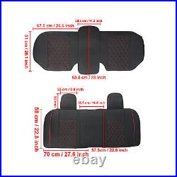 Full Set Leather Car Seat Cover For GMC Sierra 1500 2500/3500HD Crew Cab 2007-23
