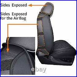 Full Set Leather Car Seat Covers For Chevy Silverado GMC Sierra 1500 2007-2021