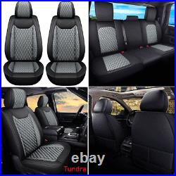 Full Set PU Leather Car Seat Covers Front Rear Fits For 2009-2021 Toyota Tundra