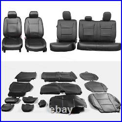 Full Set Seat Cover Black Factory Style For 2015-2022 Ford F-150 XL XLT Crew Cab