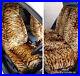 Gold Tiger Luxury Faux Fur Furry Car Seat Covers Full Set- Universal Fit