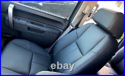 KUAFU For 07-13 Chevy Silverado Crew Cab Synthetic Leather Full Set Seat Cover
