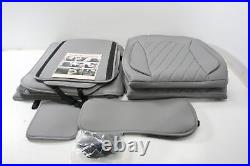 LINGVIDO Breathable Leather Gray Seat Cover Full Set for Cars SUVs Trucks