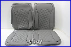 LINGVIDO Breathable Leather Gray Seat Cover Full Set for Cars SUVs Trucks