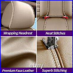 Leather Car 5-Seat Cover Front & Rear Cushion Full Set For Lincoln MKS 2009-2016