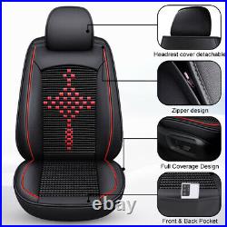 Leather Car Seat Cover Full Set For TOYOTA Front Rear 5-Seater Cushion Protector