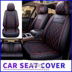 Leather Car Seat Cover Full Set Front Waterproof Cushion For Chevrolet Silverado