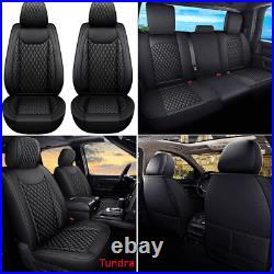 Leather Car Seat Covers For Toyota Tundra 2009-2021 Full Set Front Rear Cushions