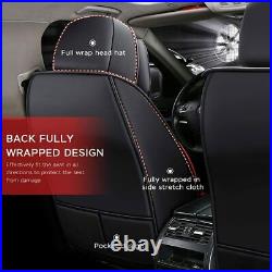 Luxury Front & Rear Seat Covers for Toyota C-HR 2016-2021 Leather Sporty Black
