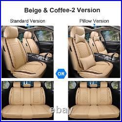 Luxury Leather 5-Seat Car Cover Universal Front Rear Full Set Cushion Protector