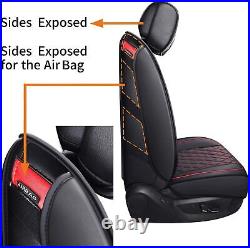 Luxury Leather Car Seat Covers Full Set For 2009-2023 Ford F150 Crew Cab 4-Door