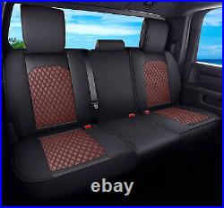 Luxury Leather Car Seat Covers Full Set For 2009-2023 Ford F150 Crew Cab 4-Door