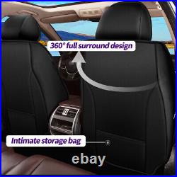 Luxury Leather Car Seat Covers Full Set For Toyota Tundra 2008-2023 Crew Cab
