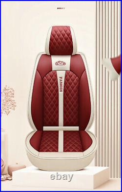 Martha Red PU Leather Car-Styling Seat Covers Front+Rear Full Set For 5-Sits Car