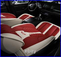 Martha Red PU Leather Car-Styling Seat Covers Front+Rear Full Set For 5-Sits Car