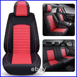 PU Leather 5 Car Seat Covers Adjustable Front Rear Cushion For Nissan Pathfinder
