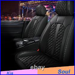 PU Leather 5-Seat Covers For Kia Soul 2020-2023 Full Set Front&Rear Seat Cushion