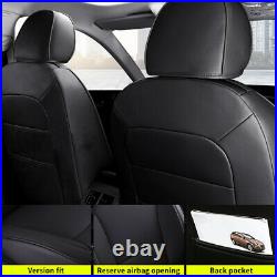 PU Leather Car Seat Cover Full Set Custom Fit Chevrolet Malibu 2016-2021 Black