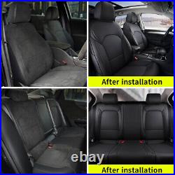 PU Leather Car Seat Cover Full Set Custom Fit Chevrolet Malibu 2016-2021 Black