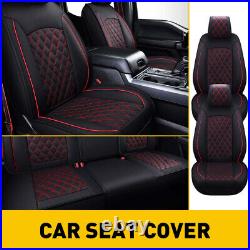 PU Leather Car Seat Covers Full Set For Ford F-150 Crew Cab 2009-2021 Waterproof