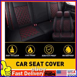 PU Leather Car Seat Covers Full Set For Ford F-150 Crew Cab 2009-2021 Waterproof