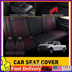 PU Leather Car Seat Covers Full Set For Ford F-150 Crew Cab 2009-2021 Waterproof