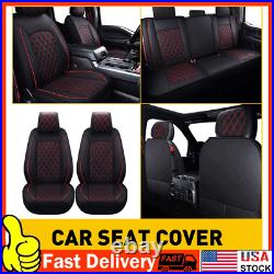 PU Leather Car Seat Covers Full Set For Ford F-150 Crew Cab 2009-2021 Waterproof