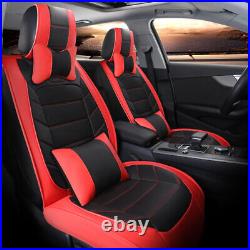 PU Seat Car Seat Cover Full Set Leather Front Rear Padded For Nissan Frontier