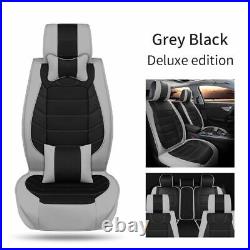 PU Seat Car Seat Covers Full Set Leather Front Rear Padded For Jeep Wrangler JK