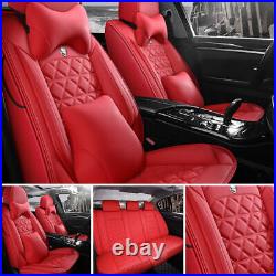 PU leather Full Front+Rear Cushion 5-Seats Car Cushion Seat Covers Car-styling