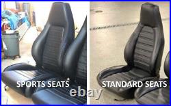 Porsche 911/ 912/ 924/ 930/ 944(1974-1984) Leather Replacement Black Seat Covers