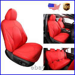 RedS pecialized Custom Car Leather Seat Covers Kit For Toyota Camry 2018-2022