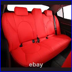 RedS pecialized Custom Car Leather Seat Covers Kit For Toyota Camry 2018-2022