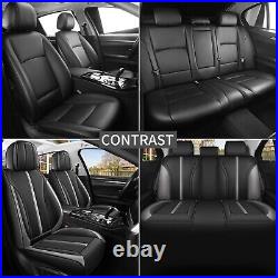 Red Rain 13pcs Leather Car Seat Cover Black&Gray Universal Seat Covers for Cars