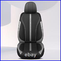 Red Rain 13pcs Leather Car Seat Cover Black&Gray Universal Seat Covers for Cars