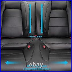 Red Rain Black Mustang Seat Covers Customized Ford Mustang 10Pcs