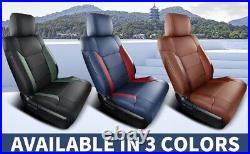 Red Rain Brown Tundra Leather Seat Cover 14PCS Custom CrewMax&Double Cab 2022-24