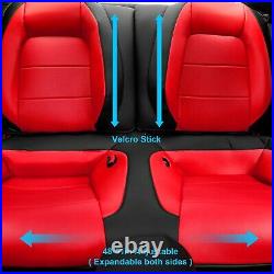 Red Rain Red Mustang Seat Covers Customized Ford Mustang 10Pcs