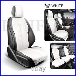 Saddle Leather Car Seat Cover Luxury Front Rear Seat Bottom Cushion Accessories