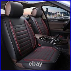 Sanwom Car Seat Covers Full Set Universal Leather Non-Slip Automotive Cushi