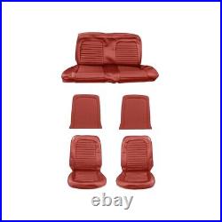 Scott Drake Seat Upholstery Full Set Standard Bright Red for 64-65 Ford Mustang