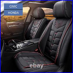 Seat Covers For Honda Civic 2003-2015 Sedan Faux Leather Cushion Pad Full Set